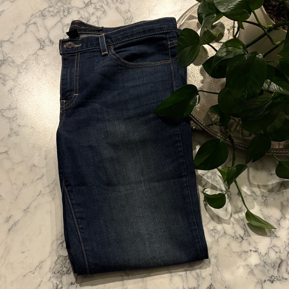 Calvin Klein Jeans - Dark Blue Women's Flare Denim - Picture 6 of 10